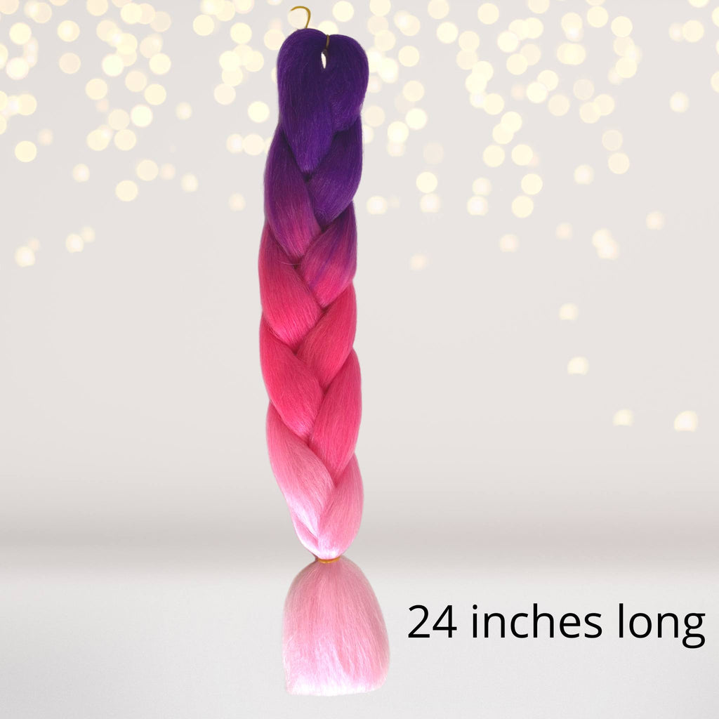 Colorful Synthetic Braiding Hair for Unicorns and Princesses