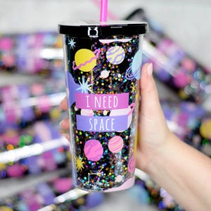 I Need Space Tumbler with Straw